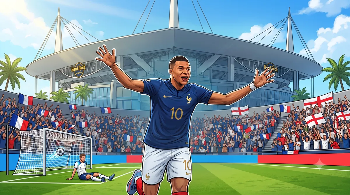 ¿Cuántos goles anotará Mbappe en su partido contra Inglaterra?
